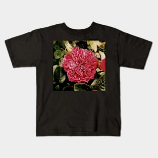 Retro Style Rose Print Kids T-Shirt